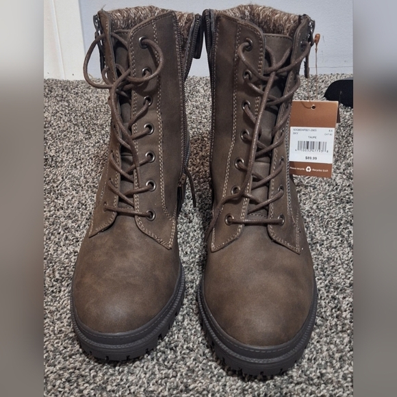 8.5 Denver Hayes Women's Brown Heeled Boots - Picture 3 of 4